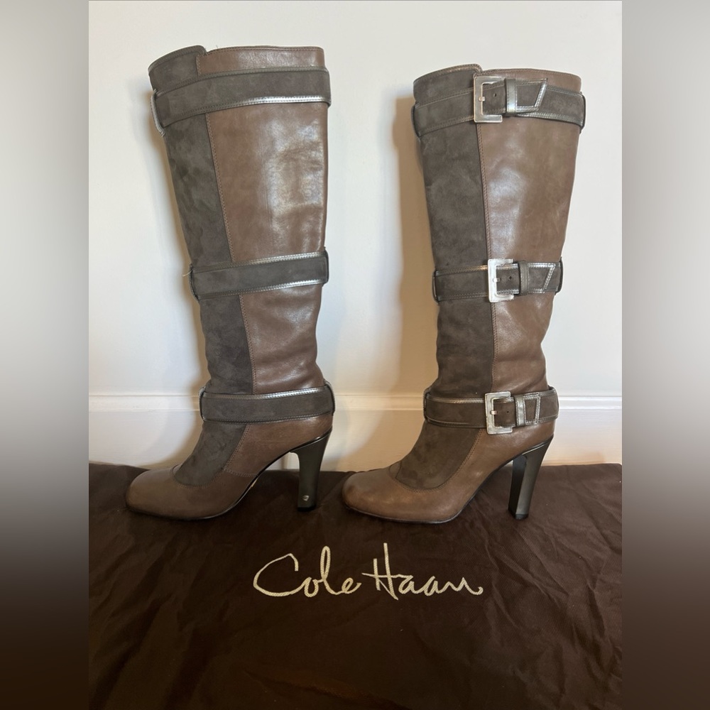 Two-tone,knee-high boots from Cole Haan Nike air. Size 9
